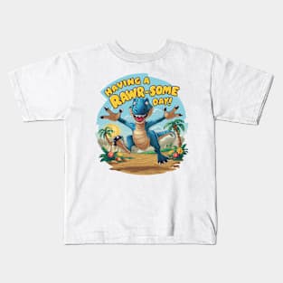 Dinosaur Delight - Embrace a RAWR-some Day! Kids T-Shirt